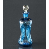 Holmegaard Blue Glug-bottle with Lid, glass