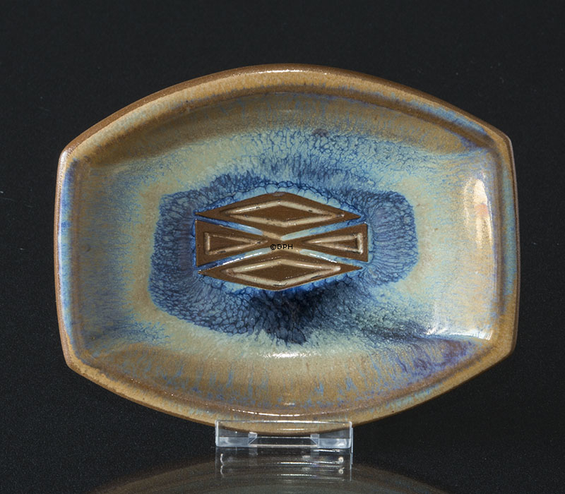 Blå og brun skål, Michael Andersen Nr.  6024