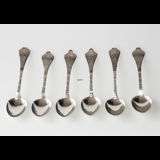 Silver 6 Spoons signed CHF - Christian. Fr. Heise