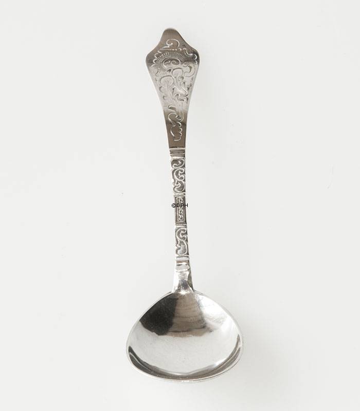 Tretårnet sølv barneske signeret CHF - Christian. Fr. Heise