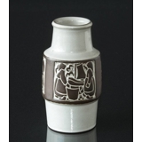 Michael Andersen Vase with people i relief no. 6134