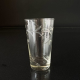 Ølglas med slibninger af blomster og grene