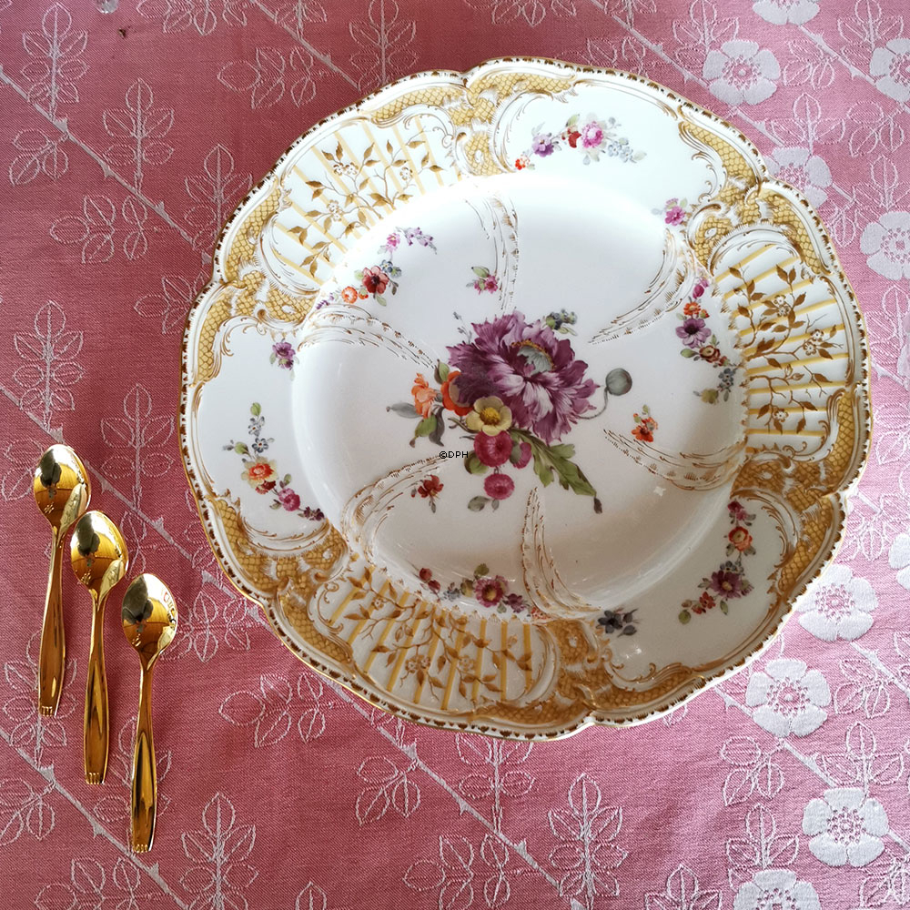 6 teskeer, mærket 23 karat gold plated