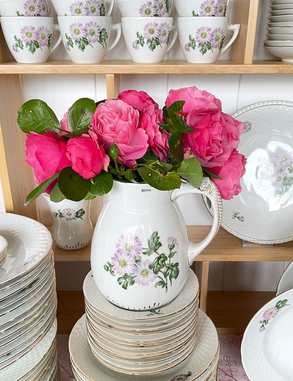 Bing & Grøndahl Chrysanthemum Okseøje stel - Samlet 90 dele