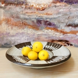 Brown and beige dish, Michael Andersen No. 6344