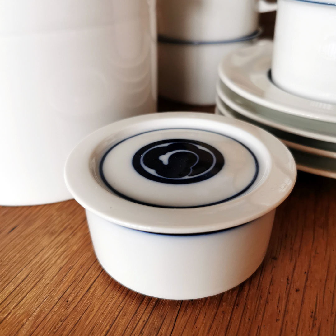 Royal Copenhagen Indigo testel, tekande og 4 tekopper