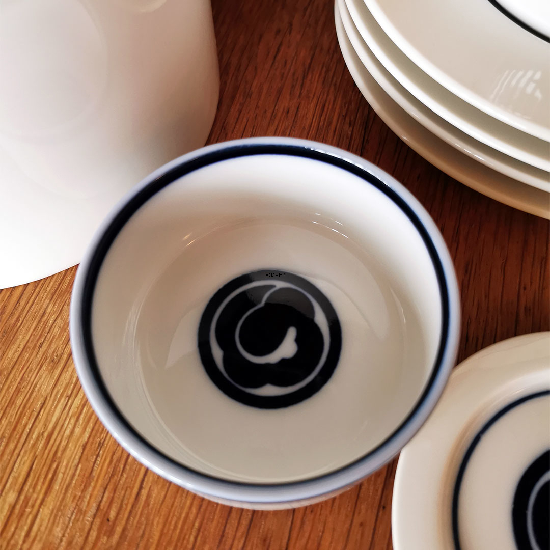 Royal Copenhagen Indigo testel, tekande og 4 tekopper