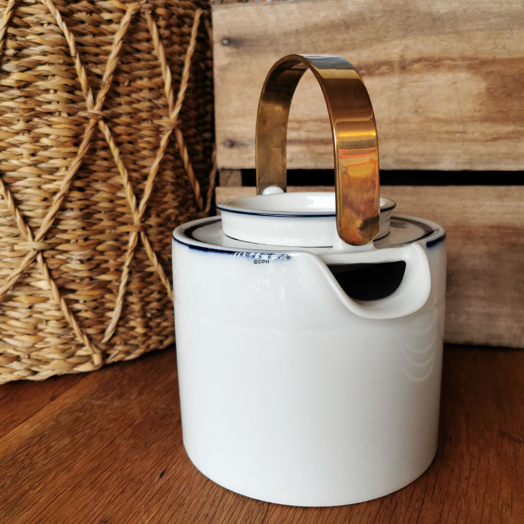 Royal Copenhagen Indigo testel, tekande og 4 tekopper