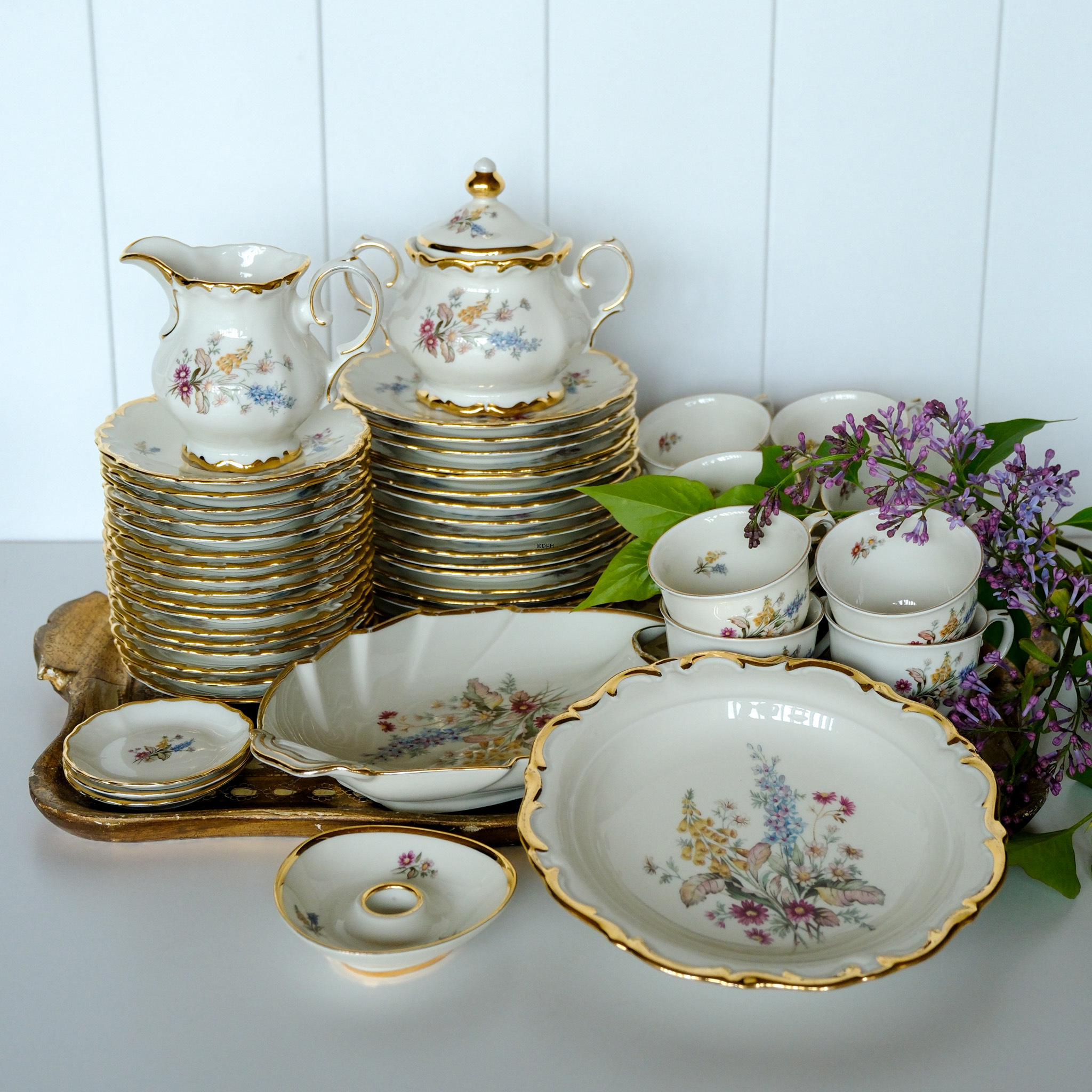 Broholm kaffestel - Samlet 40 dele
