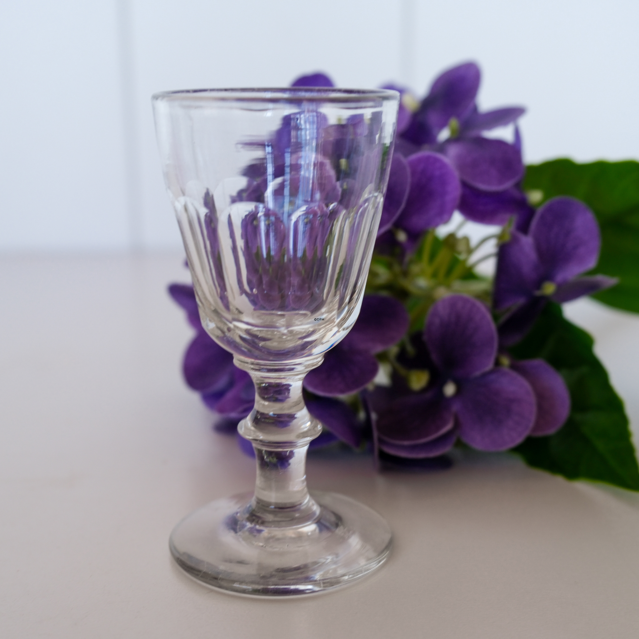 Holmegaard Berlinois Christian VIII snapsglas