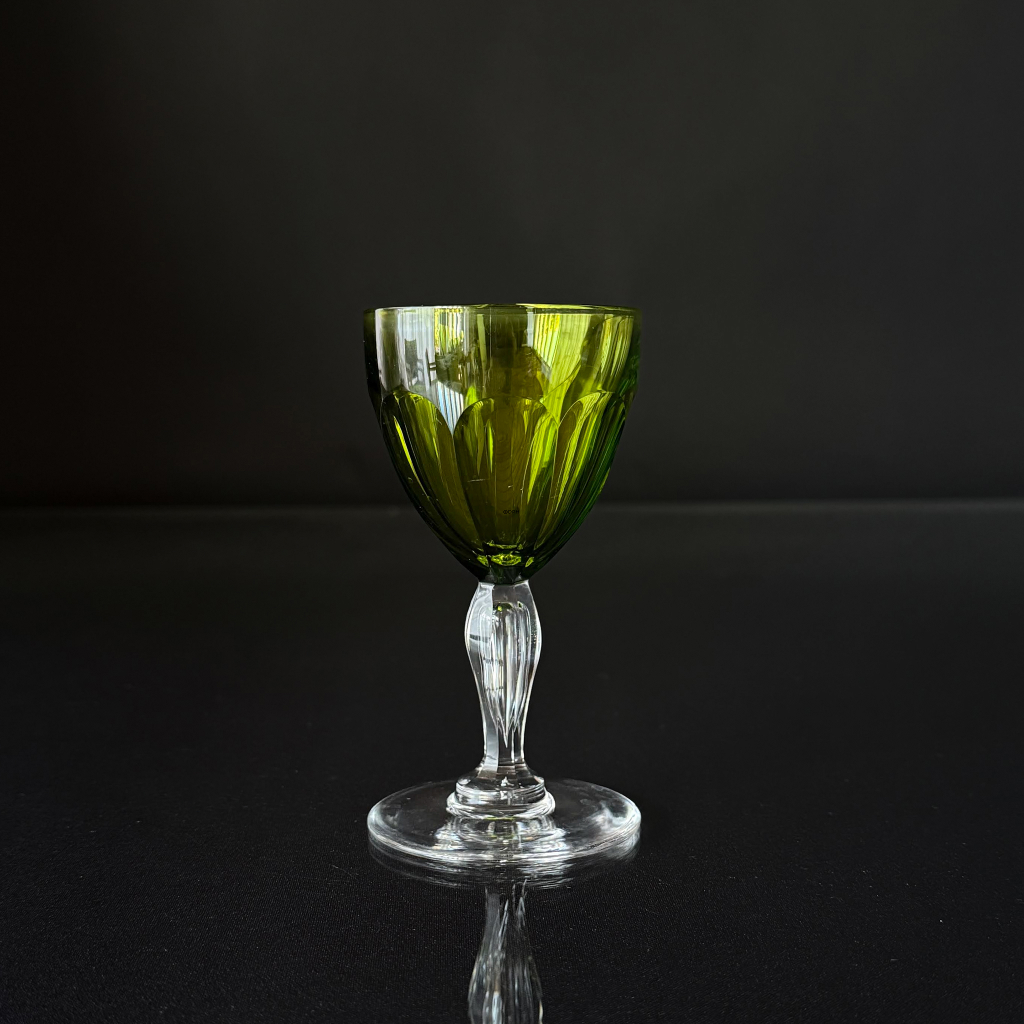 Holmegaard Paul Hvidvinsglas - grøn