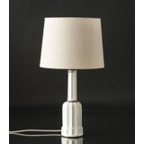 Rund cylinderformet lampeskærm 27 cm i højden, beige hørstof