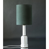 Round cylindrical lampshade, Dark Green fabric, WITHOUT lid