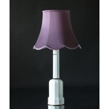 Octagonal lampshade with curves height 32 cm, purple/dark rose coloured silk fabric