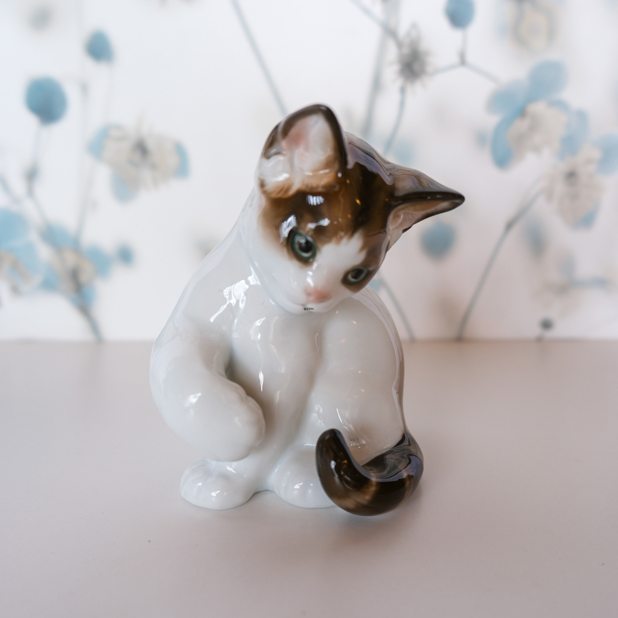 Rosenthal figur af siddende kat