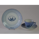 Castle Dinner set Cup and plate with Vallø Castle