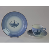 Castle Dinner set Cup and plate with Christiansborg Castle, Bing & Grondahl