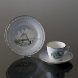 Denmark Dinner set Cup (Østerlars Church) and Plate (Dybbøl Mill), Bing & Grondahl