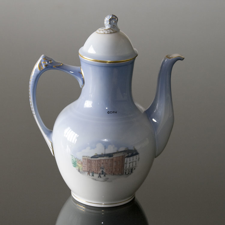 Danmarksstel, Kaffekande, Charlottenborg og Rytterstatue, Bing & Grøndahl nr. 301-3541