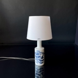 Round cylindrical lampshade height 20 cm, white chintz fabric