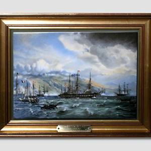 Billede af Fregatten Jylland Porcelænsmaleri, Bing & Grøndahl | Nr. DG1851 | Alt. DG.1851 | DPH Trading