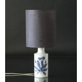 Round cylindrical lampshade height 24 cm, Dark Grey fabric, WITHOUT lid