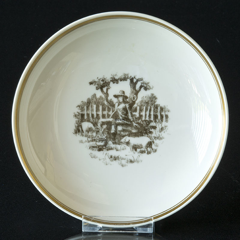 Royal Copenhagen Skål med motiv fra H.C. Andersens eventyr "Svinedrengen"