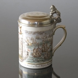 Becher mit Niels Juel, "Die Schlacht in Køgebucht", Royal Copenhagen