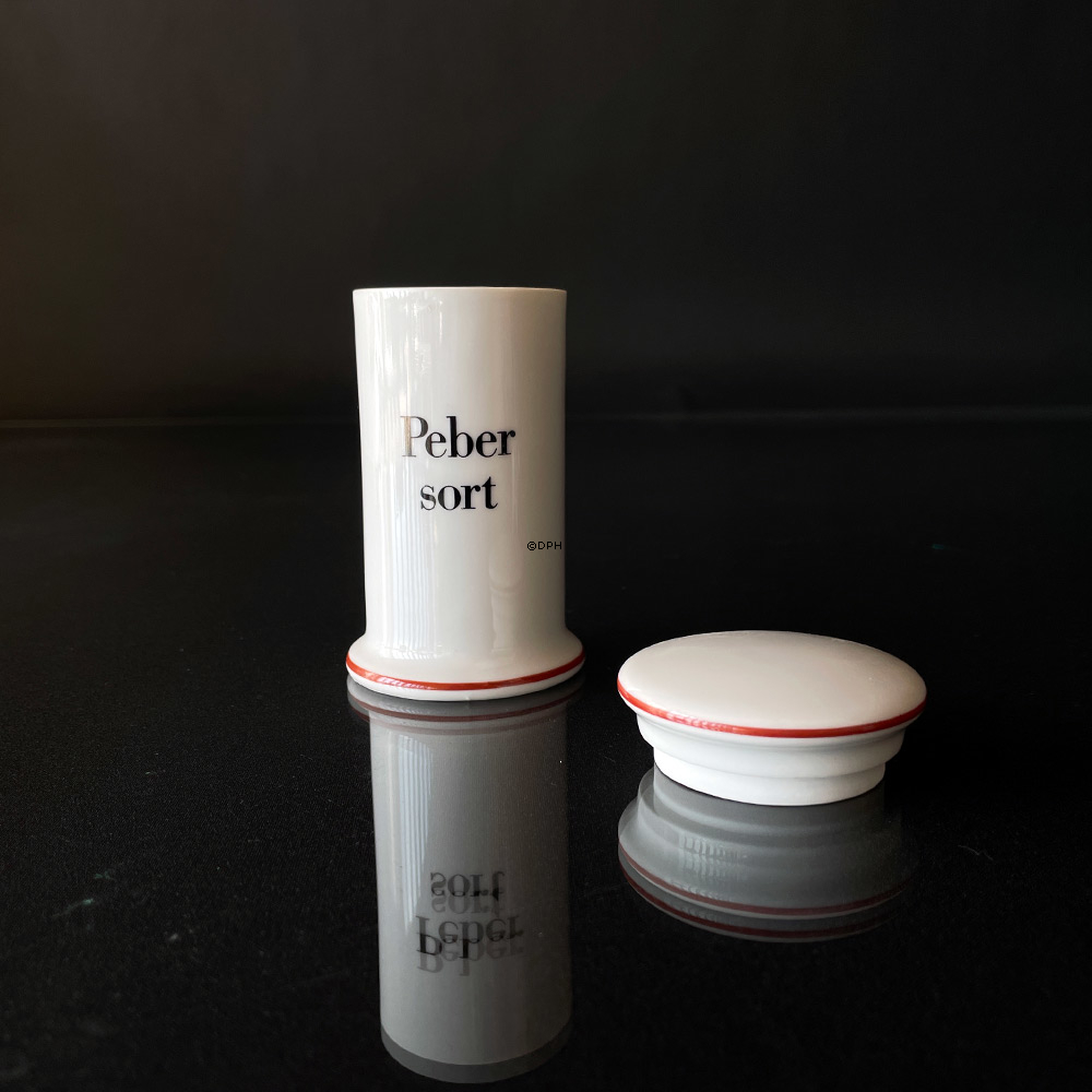 Bing & Grøndahl krydderikrukke, Peber sort, nr. 497