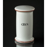 Bing & Gröndahl Gewürzglas, groß, "Gryn", (Haferflocken), Nr. 494