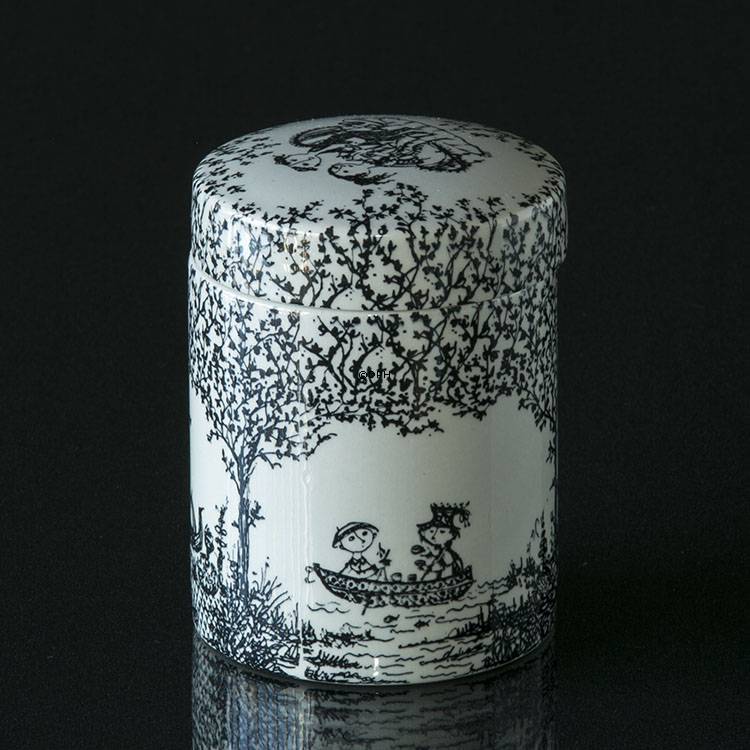 Wiinblad krukke med låg, sort