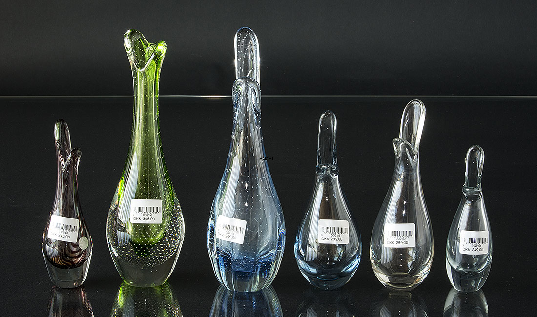 Holmegaard/Kastrup Akva Duckling Næbvaser - Diverse 16-30 cm