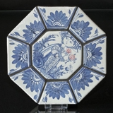 Wiinblad Tile Picture in Blue, White and Red