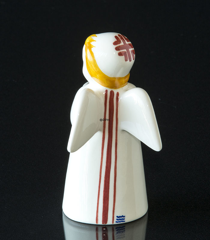 Juleengel Royal Copenhagen  lysestage (orindelig Aluminia)