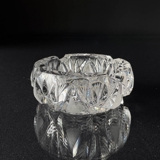 Crystal glass bowl / ashtray with engravings
