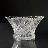 Krystal glas skål med slibninger