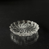 Crystal glass pickle dish or butter dish with engravings