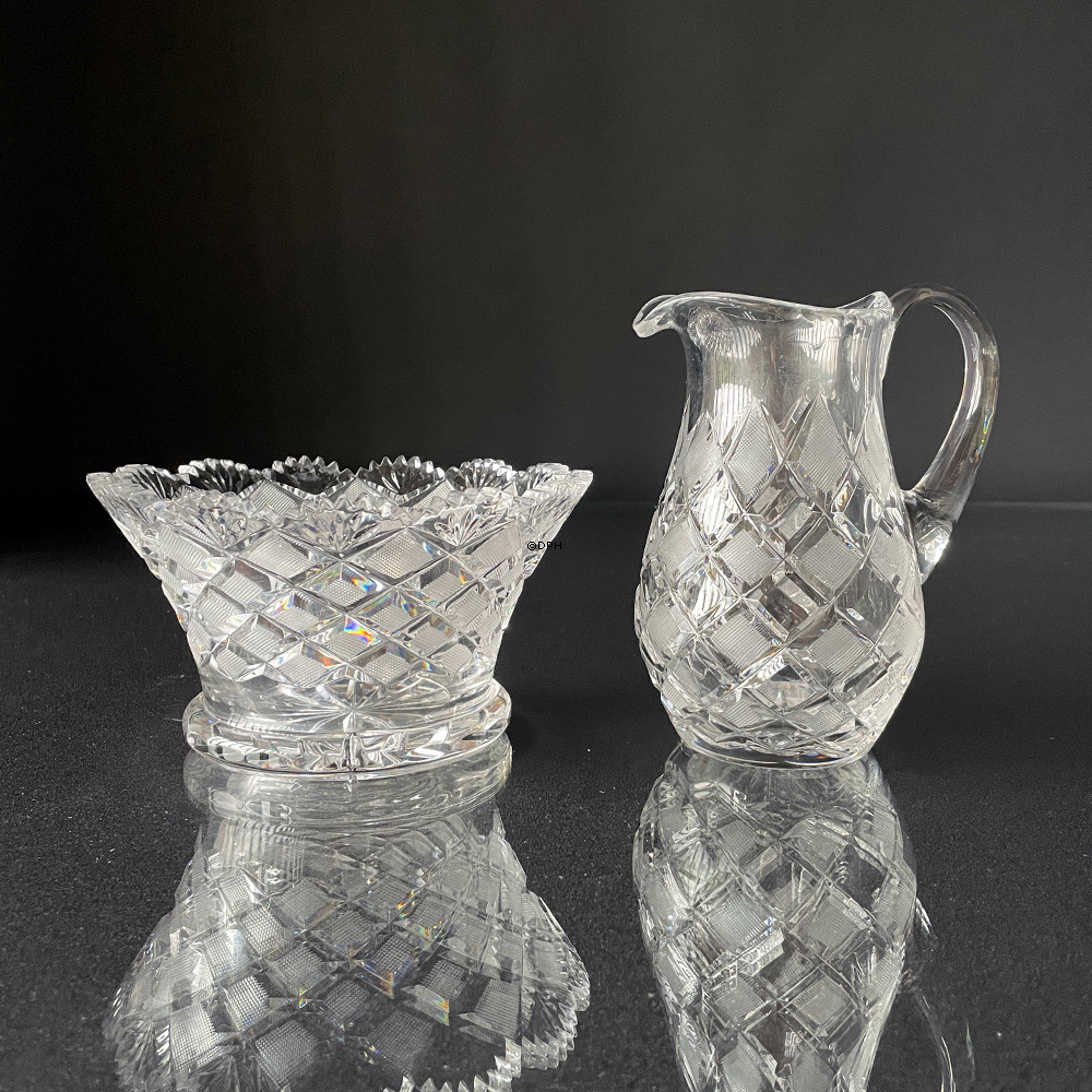 Krystal glas kande med slibninger