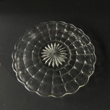 Crystal glass dish with engravings