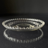 Crystal glass dish with engravings