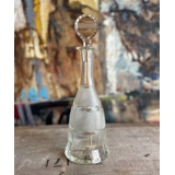 Crystal glass carafe with engravings