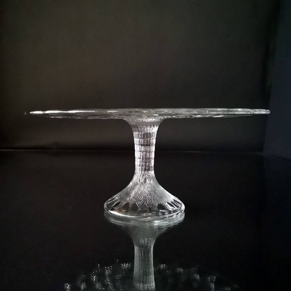 Lagkagefad på fod, krystal glas med slibninger