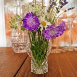 Krystal glas vase med slibninger, RCR