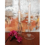 Sæt af 2 stk. glas lysestager 18,5 cm