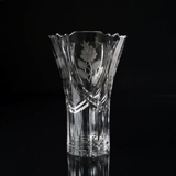 Glas vase med slibninger