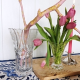 Glas vase med slibninger