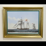 Danish Shipsportraits "Haabet (Hope) of Copenhagen, Bing & Grondahl