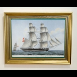 Danish Shipsportraits, the Brig Sara, Bing & Grondahl