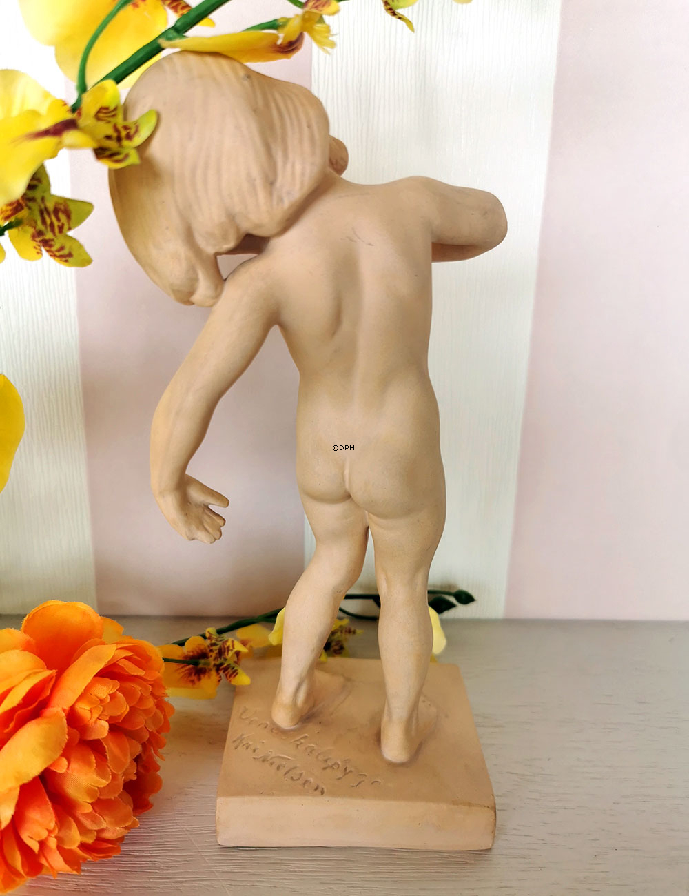 Ipsen Figur, Pige badepige nr. 888, Venus - Terracotta nr. 34