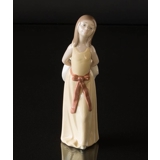 Lladro Figur Mädchen mit Hut, Höhe 25 cm